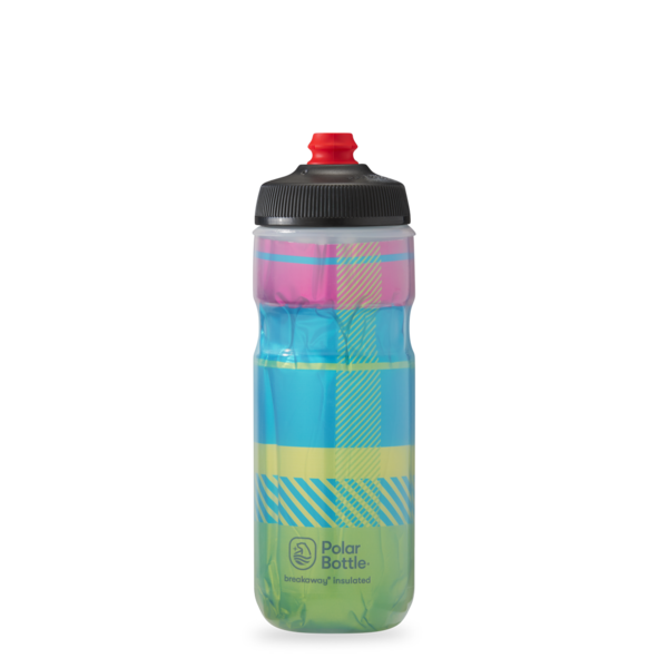 Polar Bottle Polar Bottle Breakaway Insulated Water Bottle - 20oz -  Tartan - HIGHLIGHTER GREEN/BLUE