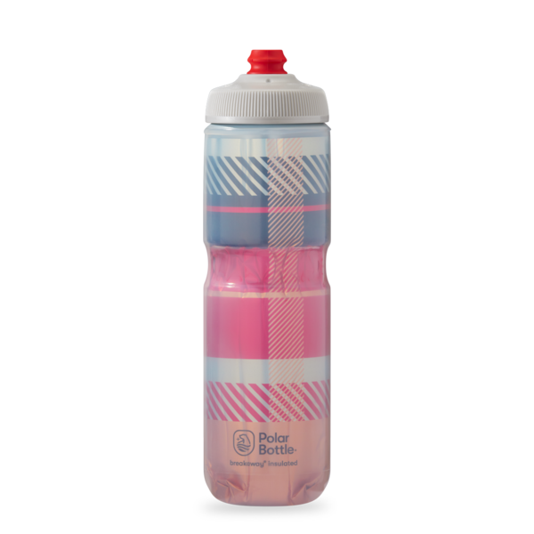 Polar Bottle Polar Bottle Breakaway Insulated Water Bottle - 24oz - Tartan - BONFIRE RED/ORANGE
