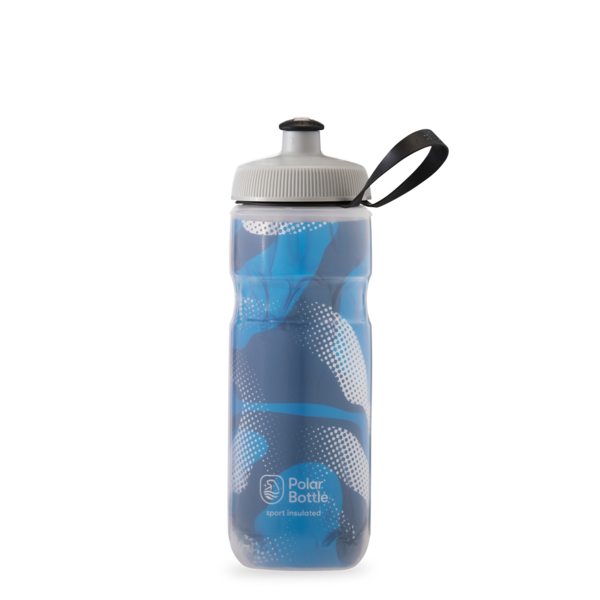 Polar Bottles Polar Bottles Sport Insulated Contender Water Bottle - 20oz - BLUE/SILVER