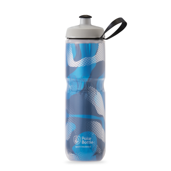 Polar Bottles Polar Bottles Sport Insulated Contender Water Bottle - 24oz BLUE/SILVER