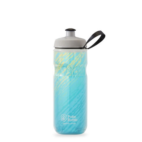 Polar Bottle Sport Cap Insulated Water Bottle, 20oz - Nimbus - SEASIDE BLUE/YELLOW