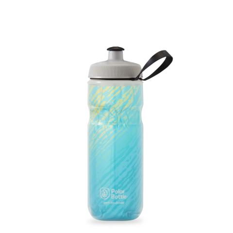 Polar Bottle Sport Cap Insulated Water Bottle, 20oz - Nimbus - SEASIDE BLUE/YELLOW