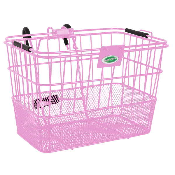 CLEAN MOTION Clean Motion Quik Release Bicycle Basket PINK