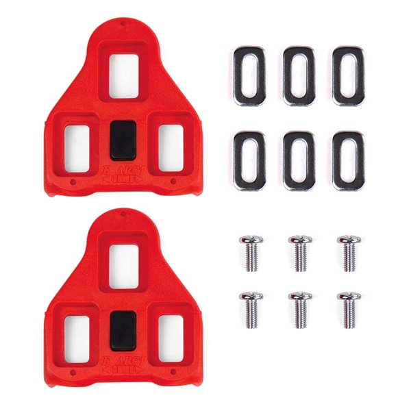 EVO EVO, Alpha Cleats, Compatibility: Delta, Float: 9° (PAIR) - RED