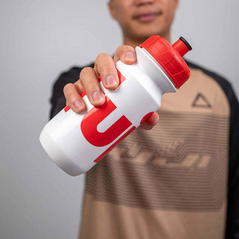 Fuji retro water bottle WHITE/RED