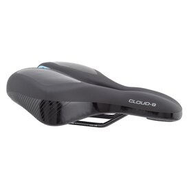 CLOUD-9 C9 Kush Plus Airflow Wide Memory Foam Bicycle Seat Saddle (BLACK)