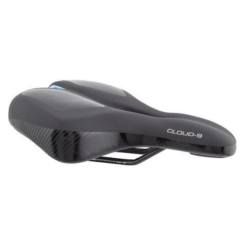 C9 Kush Plus Airflow Wide Memory Foam Bicycle Seat Saddle (BLACK)