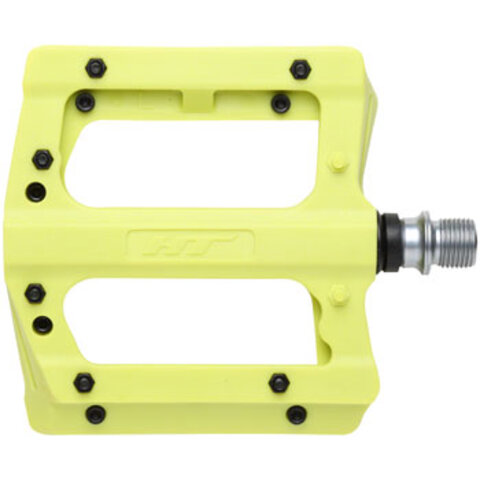 HT Components PA12A Pedals - Platform, Composite, 9/16", Neon Green (Yellow?)