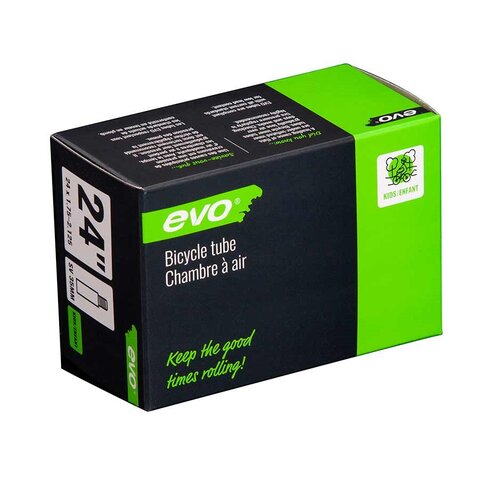 EVO, 24" X 1.75-2.125" Bicycle Inner Tube, Schrader Valve Length: 48mm