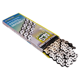  ACS Crossfire BMX Bicycle Chain 1/2" X 1/8" X 106L - BLACK/NICKEL