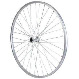 Sta-Tru Sta-Tru Front Double Wall Wheel, 27''x1-1/4, Bolt-On 3/8'' x 100mm, Silver