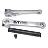 GT Power Series 175mm aluminum alloy 22mm spindle BMX bicycle crank set (arms, spindle, bolts) - SILVER