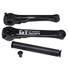 GT Power Series 175mm aluminum alloy 22mm spindle BMX bicycle crank set (arms, spindle, bolts) - BLACK
