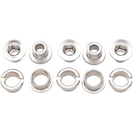 Problem Solvers Double Chainring Bolts - ALUMINUM ALLOY - SILVER