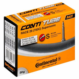 Continental Bicycle Inner Tube - 700c x 20 - 25mm - Presta Valve: 42mm - Supersonic (50g) - Continental