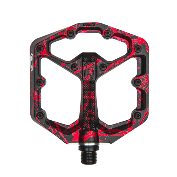 Crankbrothers Crank Brothers - Stamp 7 - Pedals - Platform - Aluminum - 9/16" - Red Splatter - Small