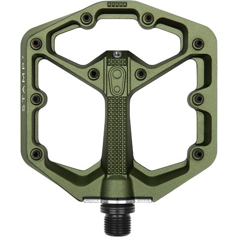 Crankbrothers - Stamp 7 - Pedals - Platform - Aluminum - 9/16" - Dark Green - Small