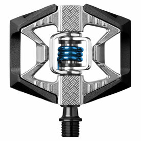 Crankbrothers Crank Brothers Doubleshot 2 Flat/Clip Hybrid Pedal 9/16" Black & Raw / Blue Spring