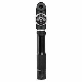 Crankbrothers Crankbrothers Frame Mounted STERLING Hand Pump HV/HP w/ Gauge - BLACK MIDNIGHT EDITION