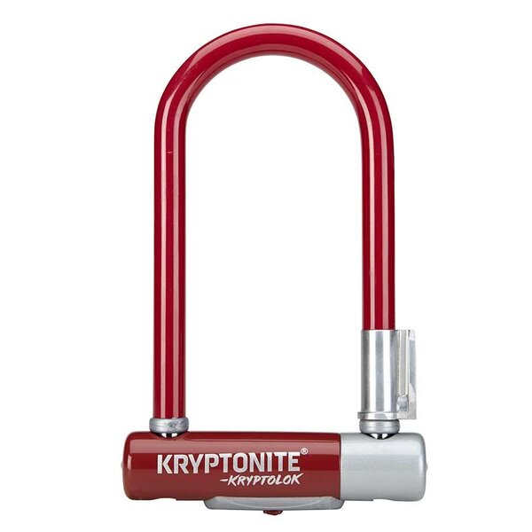 KRYPTONITE Kryptonite, Kryptolok Mini-7 (DD), U-Lock, Key, 83x178mm, 3.25''x7'', Thickness in mm: 13mm, Red