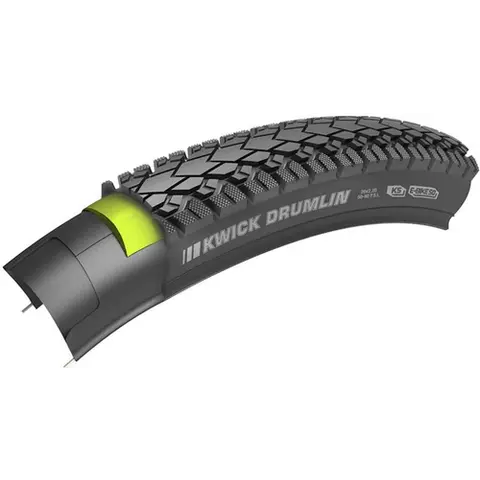 Kenda 27.5" x 2.00" K1216 KWICK DRUMLIN w/ K-Shield-E street tire (E50 ebike rated) BLACK