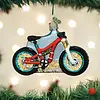 Glass Christmas Ornament - MOUNTAIN BICYCLE MTB (red)