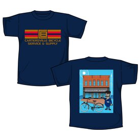 Cartersville Bicycle CBSS Store Logo T-Shirt (NAVY BLUE)