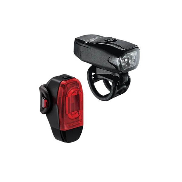 Lezyne Lezyne KTV DRIVE Headlight / KTV DRIVE+ Rear Tail Light Combo Set BLACK