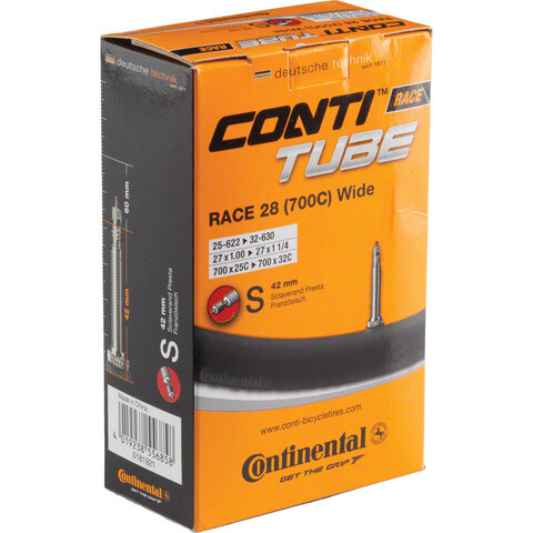 Bicycle Inner Tube - 700c x 25 - 32mm - Presta Valve:  42mm - Continental