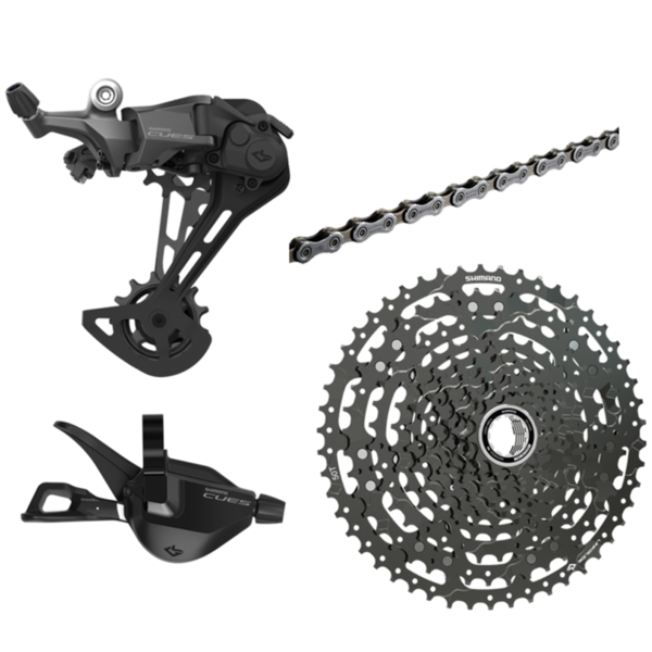 Shimano Shimano Cues U6000 11-Speed Bicycle Drivetrain Kit (Derailleur, Shifter, Chain, Cassette)