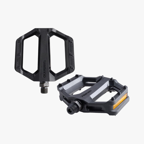 Shimano PD EF102 9 16 Flat Pedals w Reflectors Black EPDEF102RL