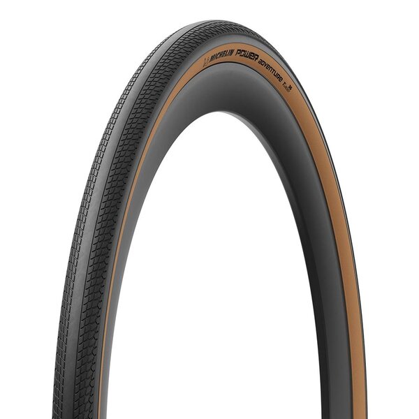 Michelin Michelin 700 x 48c Power Adventure Classic TS TLR Gravel Tire, Folding, Tubeless Ready, 3x100TPI - TANWALL