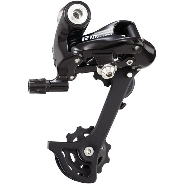 microSHIFT microSHIFT R10 Rear Derailleur - 10-Speed, Medium Cage, Shimano Road Compatible, Black