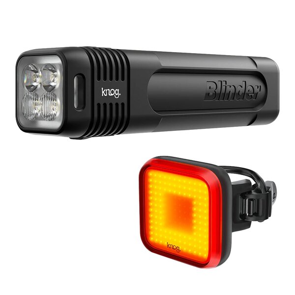 Knog Knog Blinder 900 bicycle headlight + Blinder Square taillight combo set