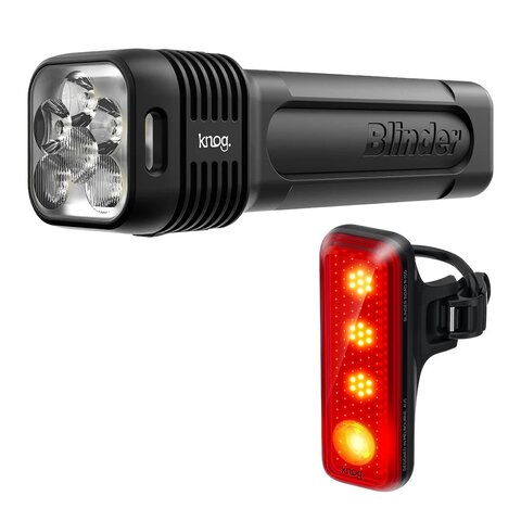 Knog Blinder 1300 bicycle headlight + Blinder R150 taillight combo set