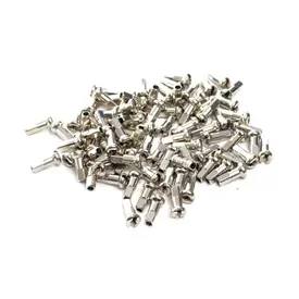  Nipple - 15g x 14mm - Brass - Silver - EACH