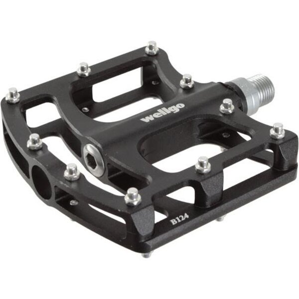 Wellgo Wellgo B124 SEALED BEARING Platform Pedals, 9/16" - BLACK
