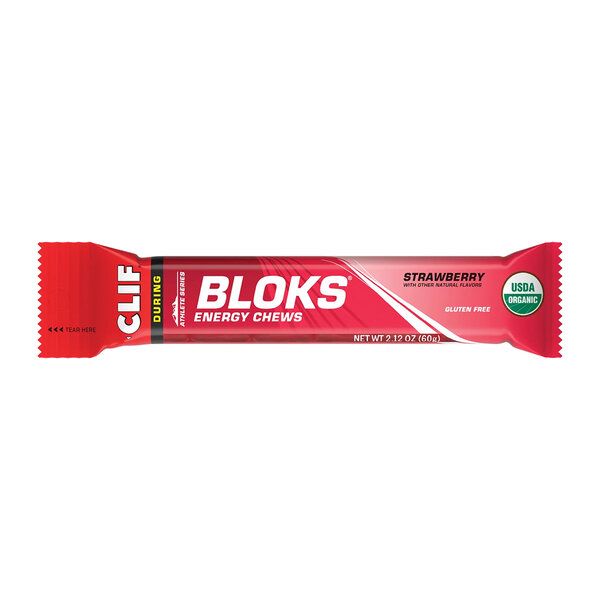 Clif Clif, Bloks, Energy Chews, Strawberry (SINGLE SERVING)