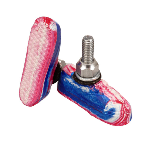 Kool Stop KOOL STOP Vans shoe bicycle BMX THREADED brake pads RED WHITE BLUE SWIRL