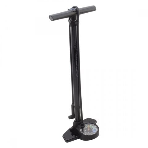 Origin8 MAXI PLUS Airaid Bicycle Tire Floor Pump w/ Gauge and HP/HV dual mode - BLACK