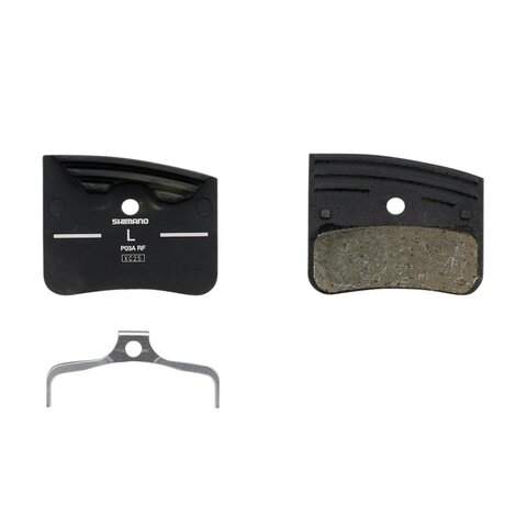 Shimano P03A-RF resin brake pad with fins for 4-Piston XTR (BR-M9220) and XT (BR-M8220) - PAIR (1 wheel)
