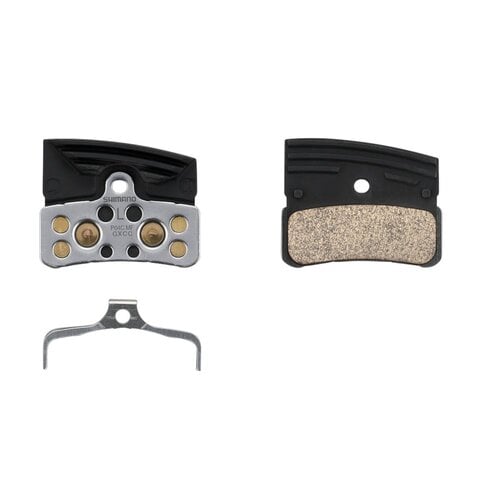 Shimano P04C-MF metal brake pad with fins for 4-Piston XTR (BR-M9220) and XT (BR-M8220) - PAIR (1 wheel)