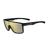 Sanctum, Matte Black Single Lens Sunglasses Smoke Yellow Mirror