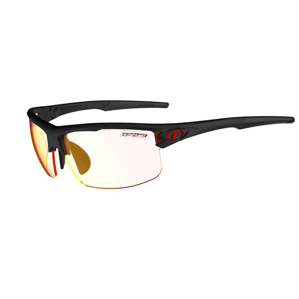 Tifosi Optics Rivet, Matte Black Fototec Sunglasses Clarion Red Fototec