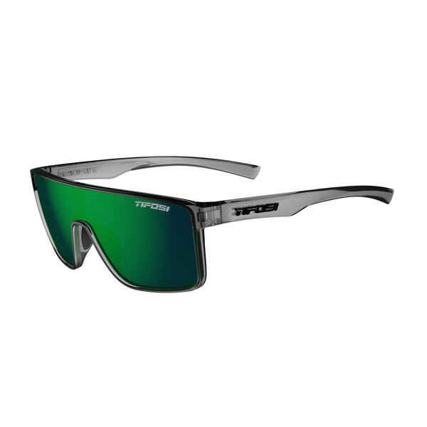 Tifosi Optics Sanctum, Crystal Smoke Single Lens Sunglasses Smoke Green Mirror
