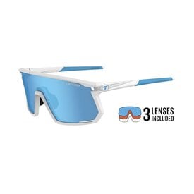 Tifosi Optics Tifosi Moab, Matte White Interchangeable Sunglasses Clarion Blue/AC Red/Clear