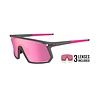 Moab, Satin Vapor Interchangeable Sunglasses Clarion Sunset Pink/AC Red/Clear