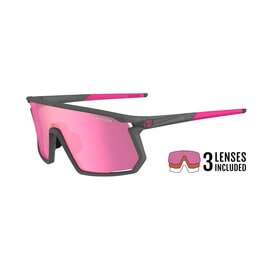 Tifosi Optics Moab, Satin Vapor Interchangeable Sunglasses Clarion Sunset Pink/AC Red/Clear