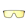 Sanctum, Matte Black Single Lens Sunglasses Smoke Yellow Mirror