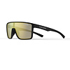 Sanctum, Matte Black Single Lens Sunglasses Smoke Yellow Mirror